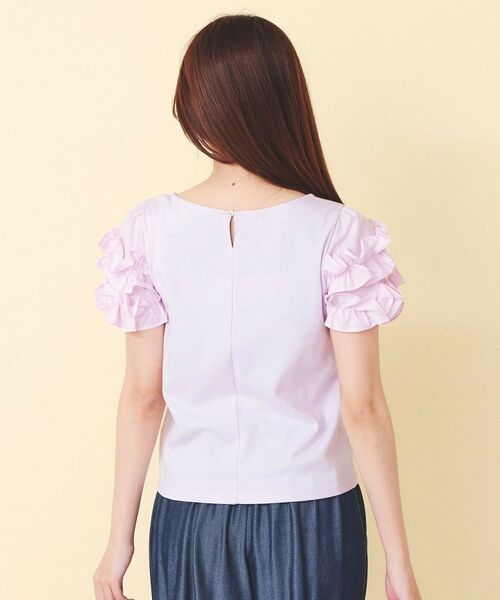 index / インデックス カットソー | フリルドッキングスリーブTシャツ【洗濯機OK／UVケア】 | 詳細16