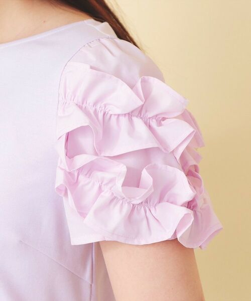index / インデックス カットソー | フリルドッキングスリーブTシャツ【洗濯機OK／UVケア】 | 詳細19
