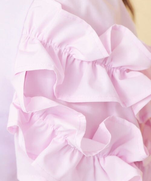 index / インデックス カットソー | フリルドッキングスリーブTシャツ【洗濯機OK／UVケア】 | 詳細9