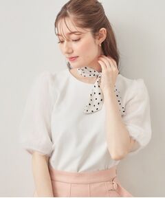 index / インデックス カットソー | シアーバルーンスリーブトップス【洗濯機OK・接触冷感・UVケア】