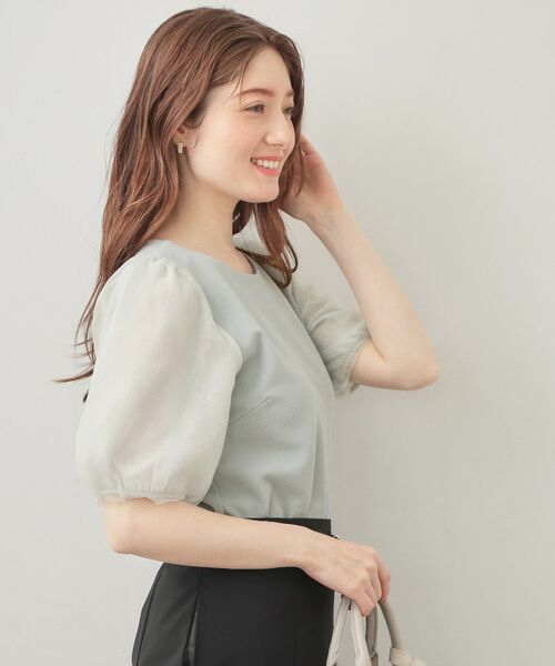 index / インデックス カットソー | シアーバルーンスリーブトップス【洗濯機OK・接触冷感・UVケア】 | 詳細13