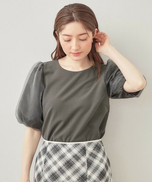 index / インデックス カットソー | シアーバルーンスリーブトップス【洗濯機OK・接触冷感・UVケア】 | 詳細5