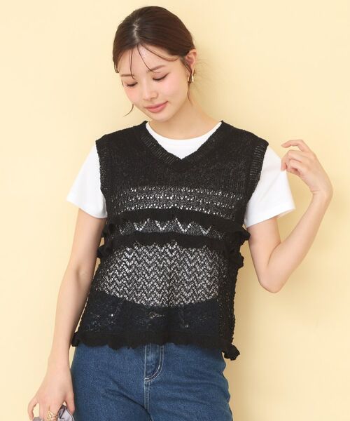 index / インデックス Tシャツ | リボンテープロゴTシャツ【洗濯機OK/接触冷感/UVケア】 | 詳細3