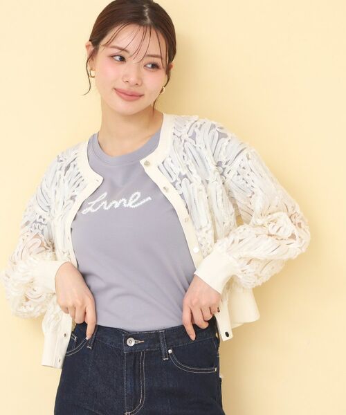 index / インデックス Tシャツ | リボンテープロゴTシャツ【洗濯機OK/接触冷感/UVケア】 | 詳細6