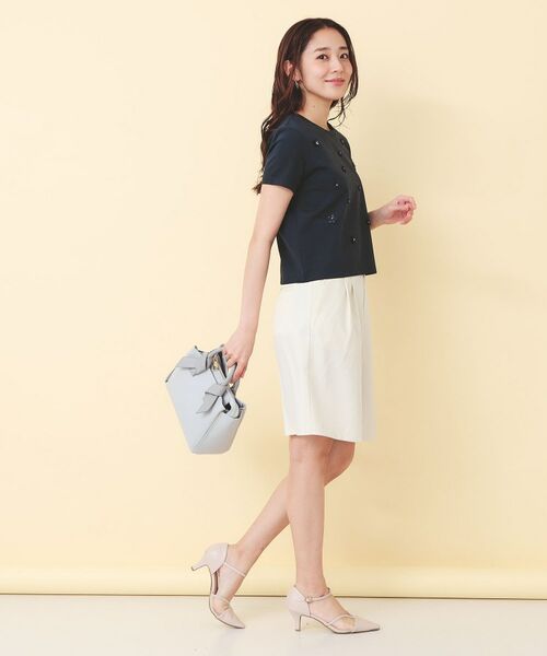 index / インデックス カットソー | スパンフラワーモチーフコンパクトT【洗濯機OK】 | 詳細11