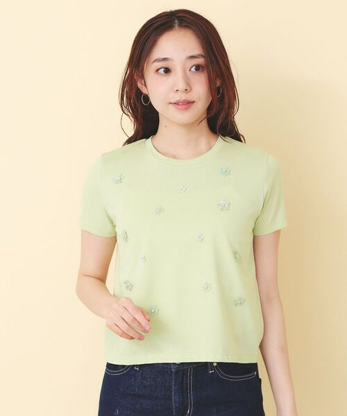 index / インデックス カットソー | スパンフラワーモチーフコンパクトT【洗濯機OK】 | 詳細13