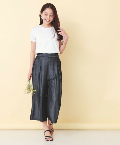 index / インデックス カットソー | スパンフラワーモチーフコンパクトT【洗濯機OK】 | 詳細2