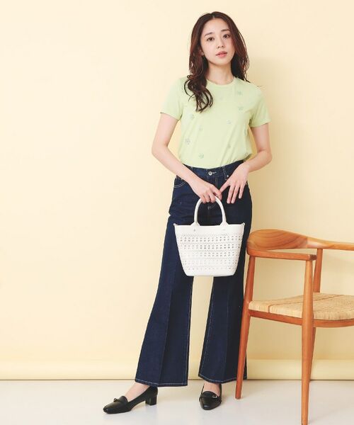 index / インデックス カットソー | スパンフラワーモチーフコンパクトT【洗濯機OK】 | 詳細6