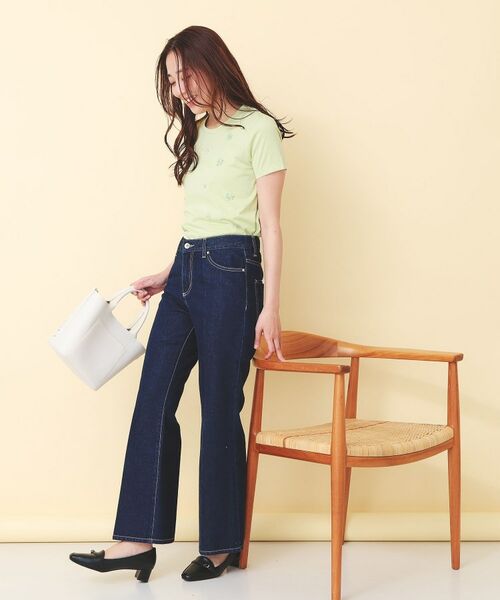 index / インデックス カットソー | スパンフラワーモチーフコンパクトT【洗濯機OK】 | 詳細7