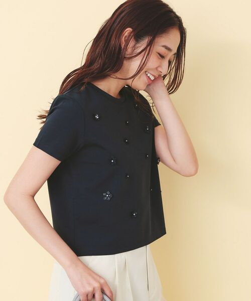 index / インデックス カットソー | スパンフラワーモチーフコンパクトT【洗濯機OK】 | 詳細9