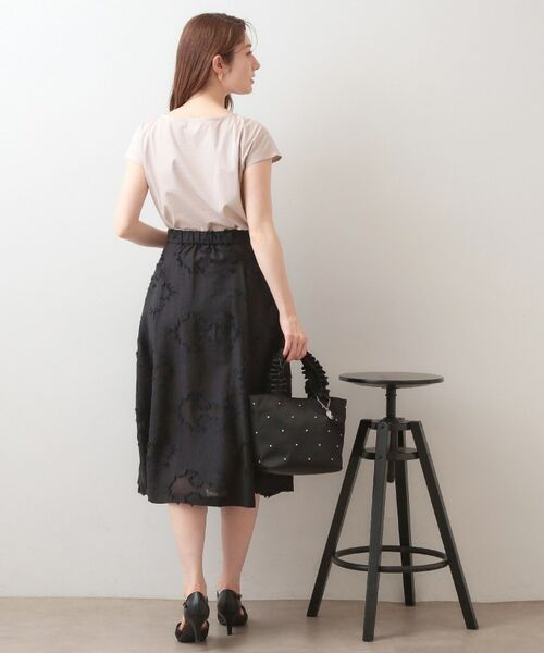 index / インデックス カットソー | ビジューキーネックフレンチトップス【洗濯機OK・接触冷感・UVケア】 | 詳細15