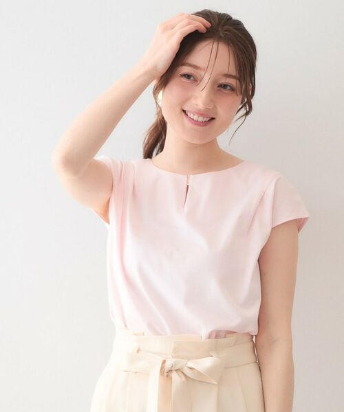 index / インデックス カットソー | ビジューキーネックフレンチトップス【洗濯機OK・接触冷感・UVケア】 | 詳細21