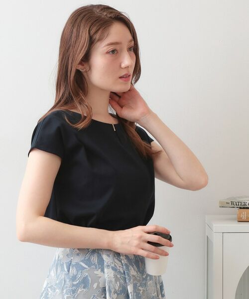 index / インデックス カットソー | ビジューキーネックフレンチトップス【洗濯機OK・接触冷感・UVケア】 | 詳細29