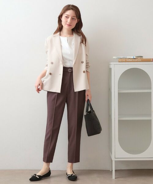 index / インデックス カットソー | ビジューキーネックフレンチトップス【洗濯機OK・接触冷感・UVケア】 | 詳細3