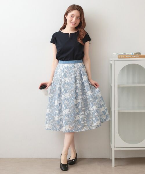 index / インデックス カットソー | ビジューキーネックフレンチトップス【洗濯機OK・接触冷感・UVケア】 | 詳細30