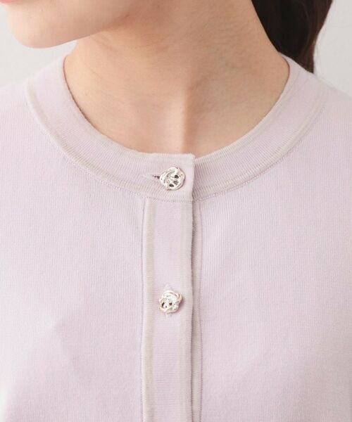 index / インデックス カーディガン・ボレロ | バイカラーダブルライン半袖カーディガン【洗濯機OK／UVケア】 | 詳細24