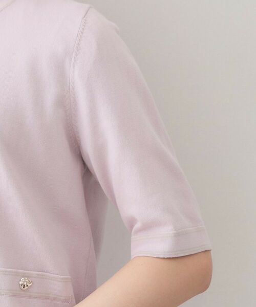 index / インデックス カーディガン・ボレロ | バイカラーダブルライン半袖カーディガン【洗濯機OK／UVケア】 | 詳細25