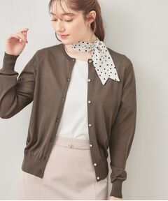 index / インデックス カーディガン・ボレロ | ビジューボタンクルーネックカーディガン【洗濯機OK・接触冷感・抗ピリング】