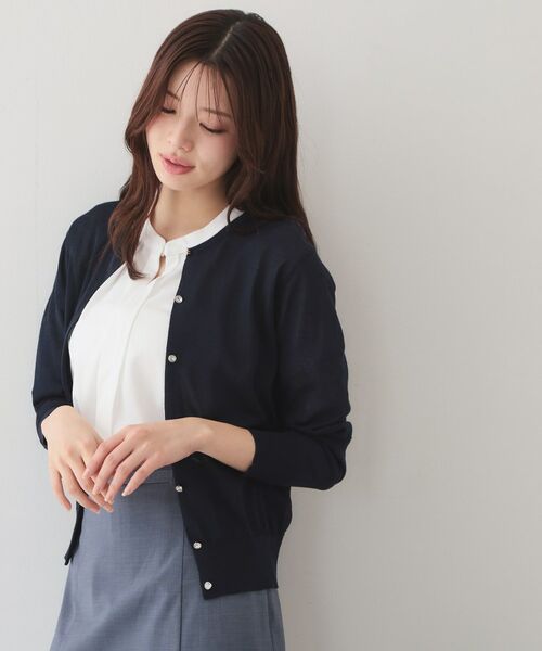 index / インデックス カーディガン・ボレロ | ビジューボタンクルーネックカーディガン【洗濯機OK・接触冷感・抗ピリング】 | 詳細17