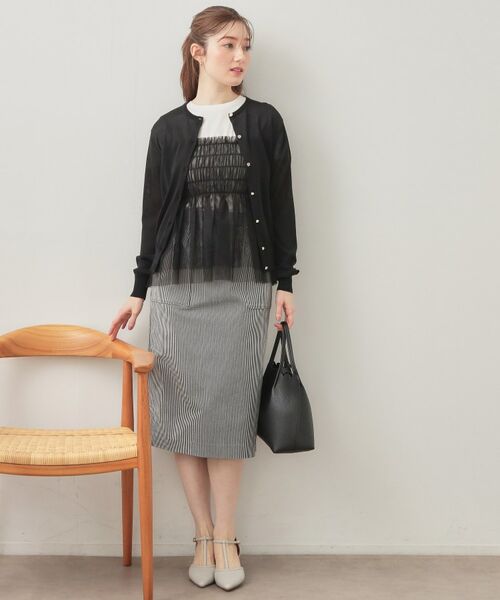 index / インデックス カーディガン・ボレロ | ビジューボタンクルーネックカーディガン【洗濯機OK・接触冷感・抗ピリング】 | 詳細23