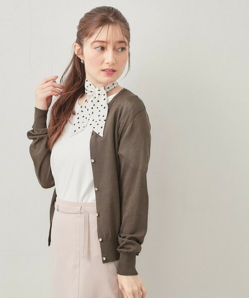 index / インデックス カーディガン・ボレロ | ビジューボタンクルーネックカーディガン【洗濯機OK・接触冷感・抗ピリング】 | 詳細25