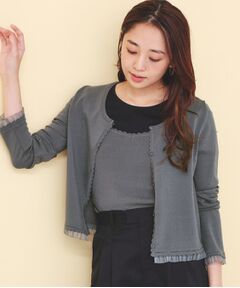 index / インデックス その他トップス | フリル付きキャミアンサンブルニットカーディガン【洗濯機OK】