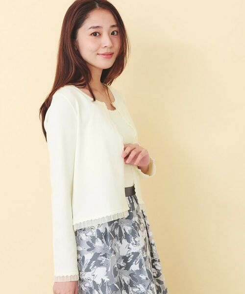 index / インデックス その他トップス | フリル付きキャミアンサンブルニットカーディガン【洗濯機OK】 | 詳細1