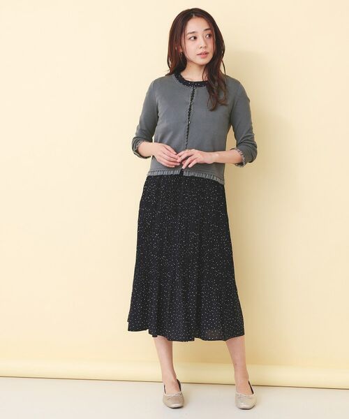 index / インデックス その他トップス | フリル付きキャミアンサンブルニットカーディガン【洗濯機OK】 | 詳細11