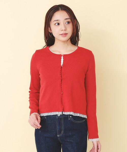 index / インデックス その他トップス | フリル付きキャミアンサンブルニットカーディガン【洗濯機OK】 | 詳細22