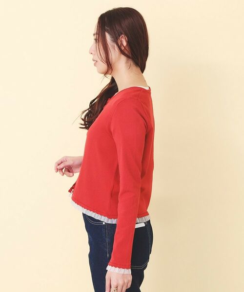 index / インデックス その他トップス | フリル付きキャミアンサンブルニットカーディガン【洗濯機OK】 | 詳細23