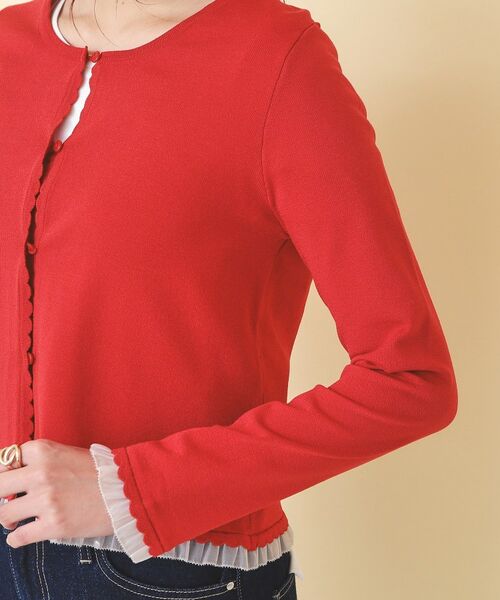 index / インデックス その他トップス | フリル付きキャミアンサンブルニットカーディガン【洗濯機OK】 | 詳細26