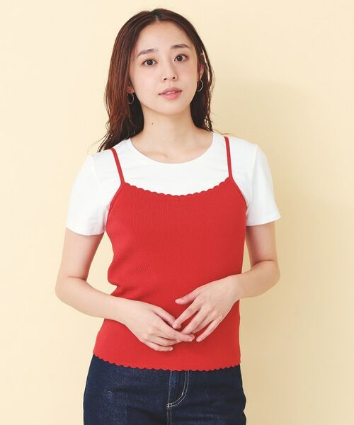 index / インデックス その他トップス | フリル付きキャミアンサンブルニットカーディガン【洗濯機OK】 | 詳細30