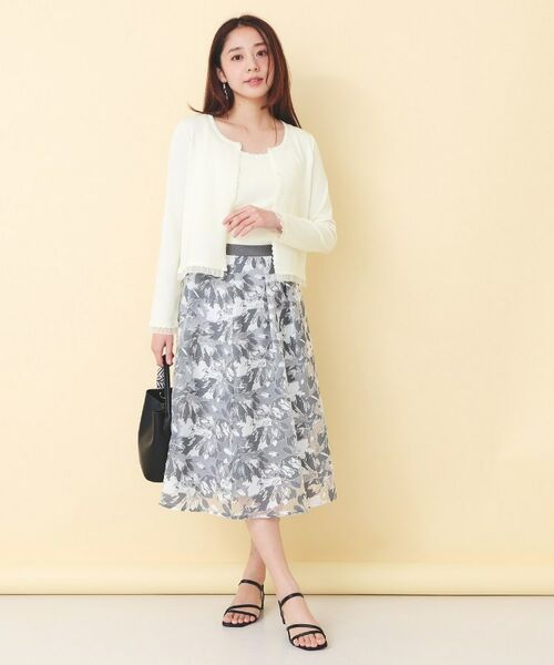 index / インデックス その他トップス | フリル付きキャミアンサンブルニットカーディガン【洗濯機OK】 | 詳細4