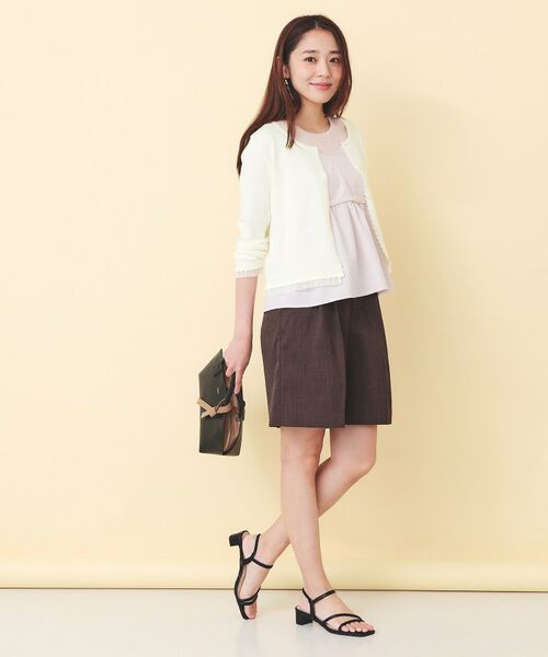 index / インデックス その他トップス | フリル付きキャミアンサンブルニットカーディガン【洗濯機OK】 | 詳細5