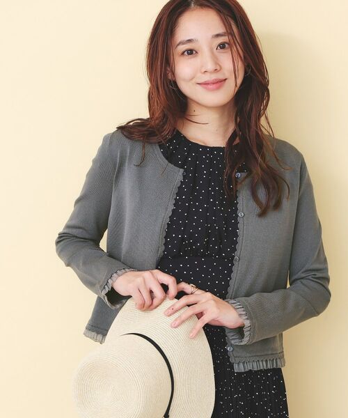 index / インデックス その他トップス | フリル付きキャミアンサンブルニットカーディガン【洗濯機OK】 | 詳細9