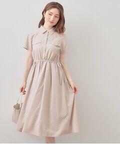 index / インデックス ミニ丈・ひざ丈ワンピース | サイドリボンシャツワンピース【洗濯機OK・防シワ】