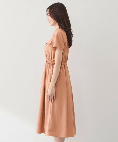 index / インデックス ミニ丈・ひざ丈ワンピース | サイドリボンシャツワンピース【洗濯機OK・防シワ】 | 詳細18