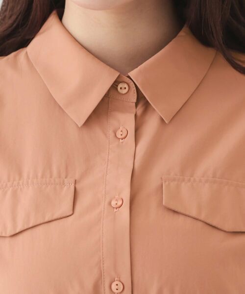 index / インデックス ミニ丈・ひざ丈ワンピース | サイドリボンシャツワンピース【洗濯機OK・防シワ】 | 詳細20