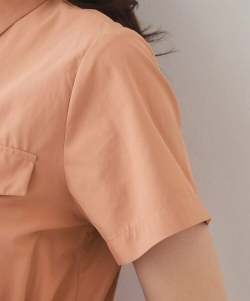 index / インデックス ミニ丈・ひざ丈ワンピース | サイドリボンシャツワンピース【洗濯機OK・防シワ】 | 詳細21