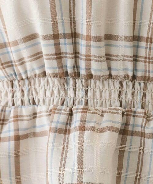 index / インデックス ミニ丈・ひざ丈ワンピース | シアーチェックミニペプラムワンピース【洗濯機OK・防シワ】 | 詳細12