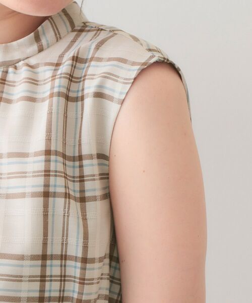 index / インデックス ミニ丈・ひざ丈ワンピース | シアーチェックミニペプラムワンピース【洗濯機OK・防シワ】 | 詳細18