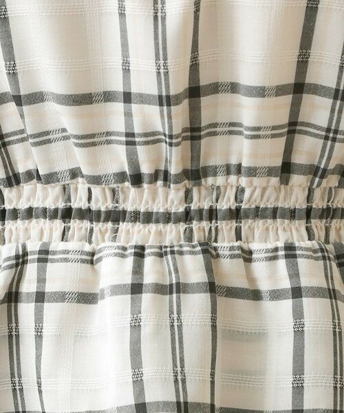 index / インデックス ミニ丈・ひざ丈ワンピース | シアーチェックミニペプラムワンピース【洗濯機OK・防シワ】 | 詳細8