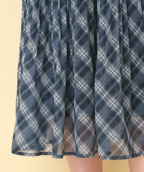 index / インデックス ミニ丈・ひざ丈ワンピース | チェックプリーツドッキングニットワンピース【洗濯機OK】 | 詳細28