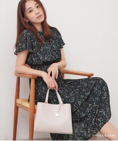 index / インデックス ミニ丈・ひざ丈ワンピース | ◆【日比谷花壇コラボ】ラッフルタイプリーツワンピース【防シワ/洗濯機OK】