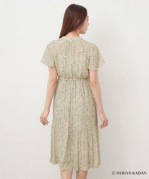 index / インデックス ミニ丈・ひざ丈ワンピース | ◆【日比谷花壇コラボ】ラッフルタイプリーツワンピース【防シワ/洗濯機OK】 | 詳細17