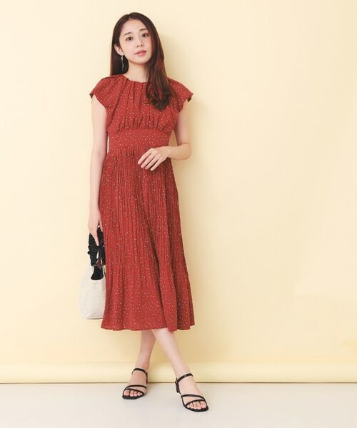 index / インデックス ミニ丈・ひざ丈ワンピース | ハートドットバルーンスリーブワンピース【洗濯機OK／イージーアイロン】 | 詳細11