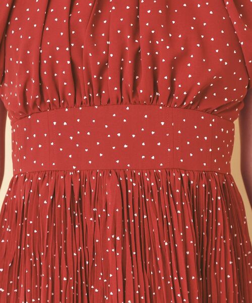 index / インデックス ミニ丈・ひざ丈ワンピース | ハートドットバルーンスリーブワンピース【洗濯機OK／イージーアイロン】 | 詳細19