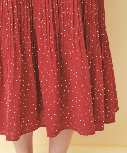 index / インデックス ミニ丈・ひざ丈ワンピース | ハートドットバルーンスリーブワンピース【洗濯機OK／イージーアイロン】 | 詳細20