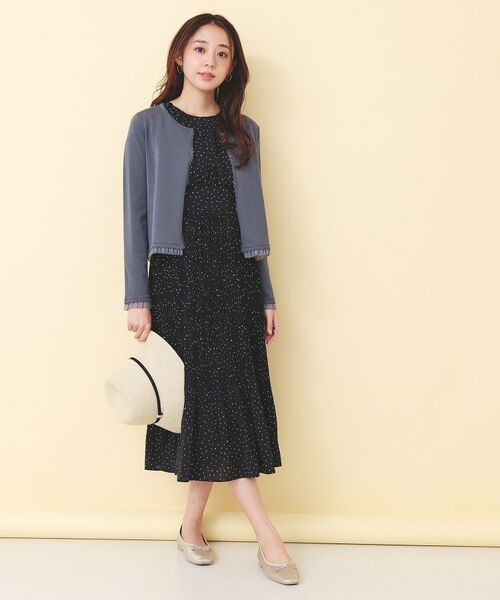 index / インデックス ミニ丈・ひざ丈ワンピース | ハートドットバルーンスリーブワンピース【洗濯機OK／イージーアイロン】 | 詳細7