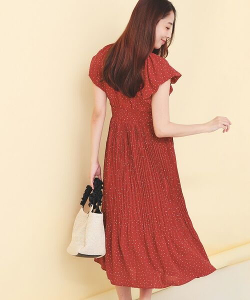 index / インデックス ミニ丈・ひざ丈ワンピース | ハートドットバルーンスリーブワンピース【洗濯機OK／イージーアイロン】 | 詳細9